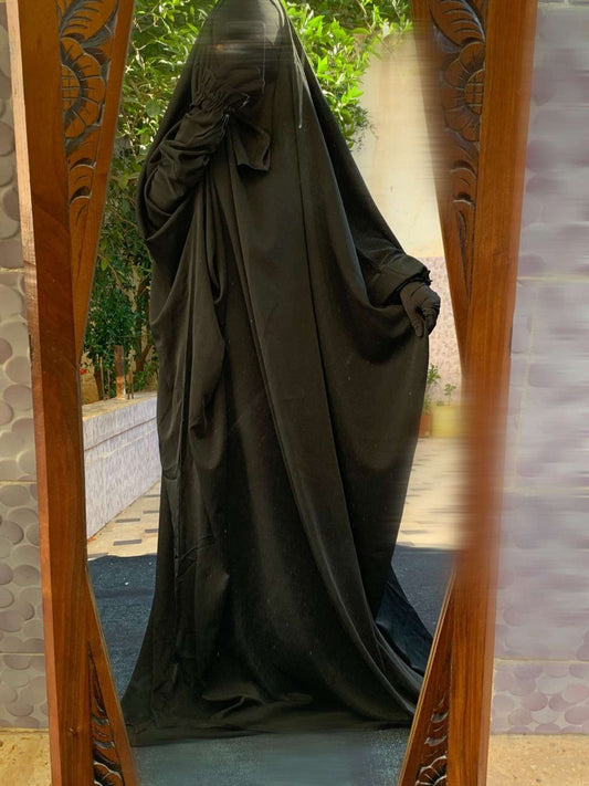 جلباب شرعي قطعة واحدة تفصيل مربع