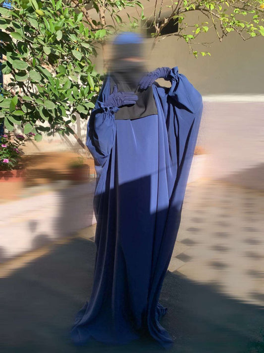 جلباب شرعي قطعة واحدة تفصيل مربع